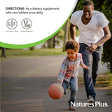 NaturesPlus Cal/Mag 500/250 Tablets with a glass of water
