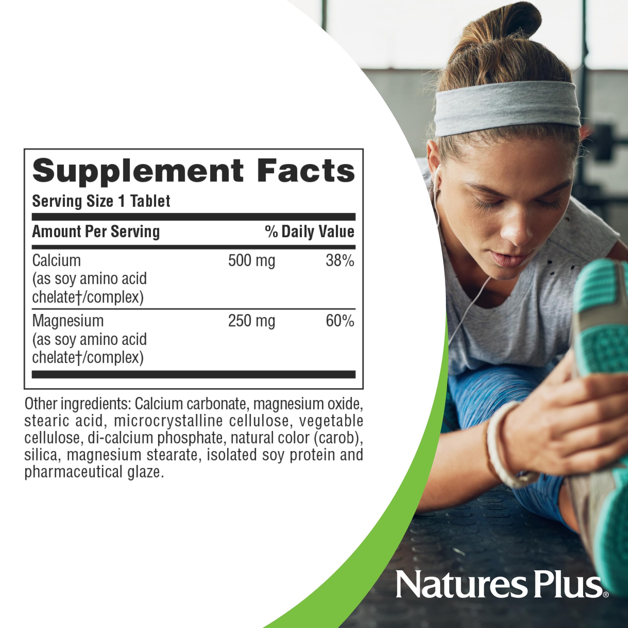NaturesPlus Cal/Mag Supplement 454g nutritional information