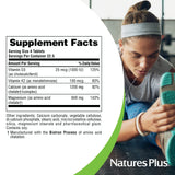 NaturesPlus Cal/Mag/Vit D3 supplement bottle with measuring spoon