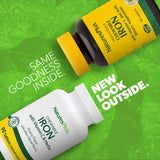 NaturesPlus Chewable Iron 27mg packaging side view