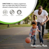 NaturesPlus Chewable Iron Supplement bottle with new packaging design