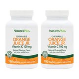 NaturesPlus Chewable Vitamin C 100mg orange flavour front view