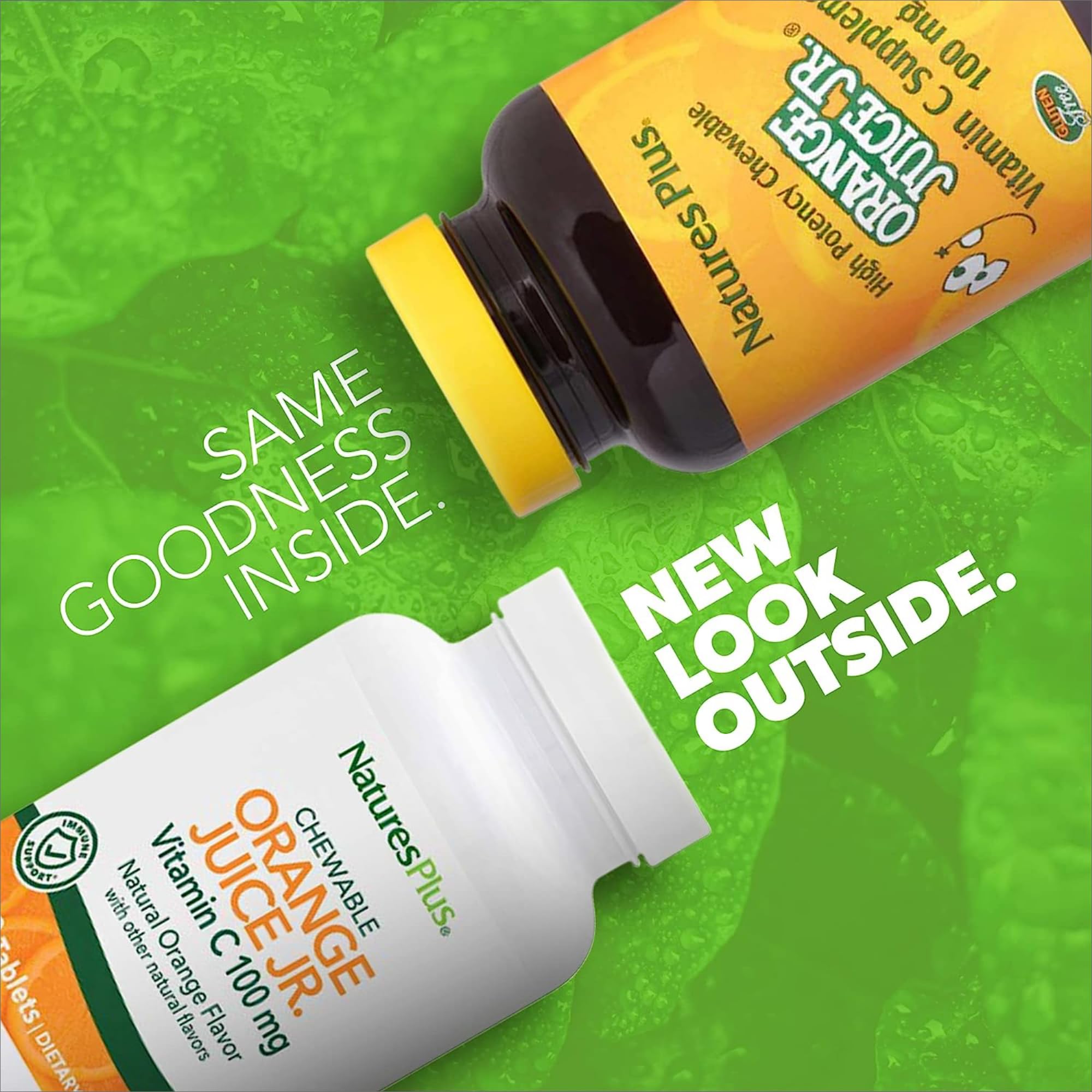 NaturesPlus Chewable Vitamin C 100mg packaging side view