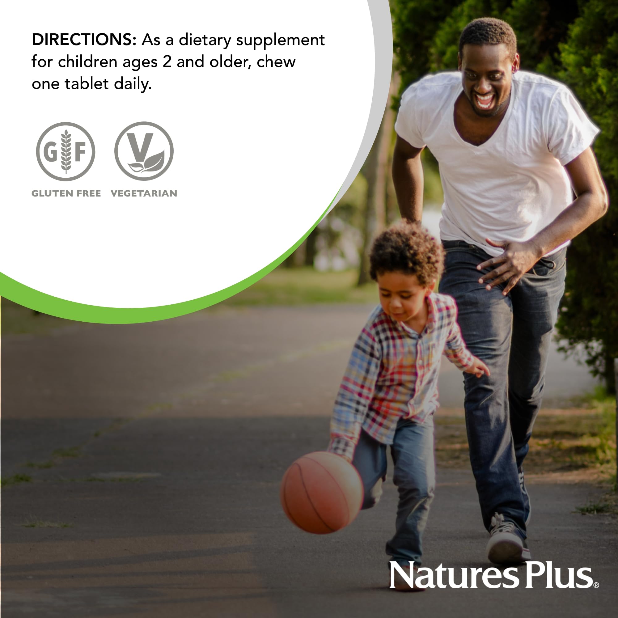 NaturesPlus Chewable Vitamin D3 500 IU for Kids packaging design