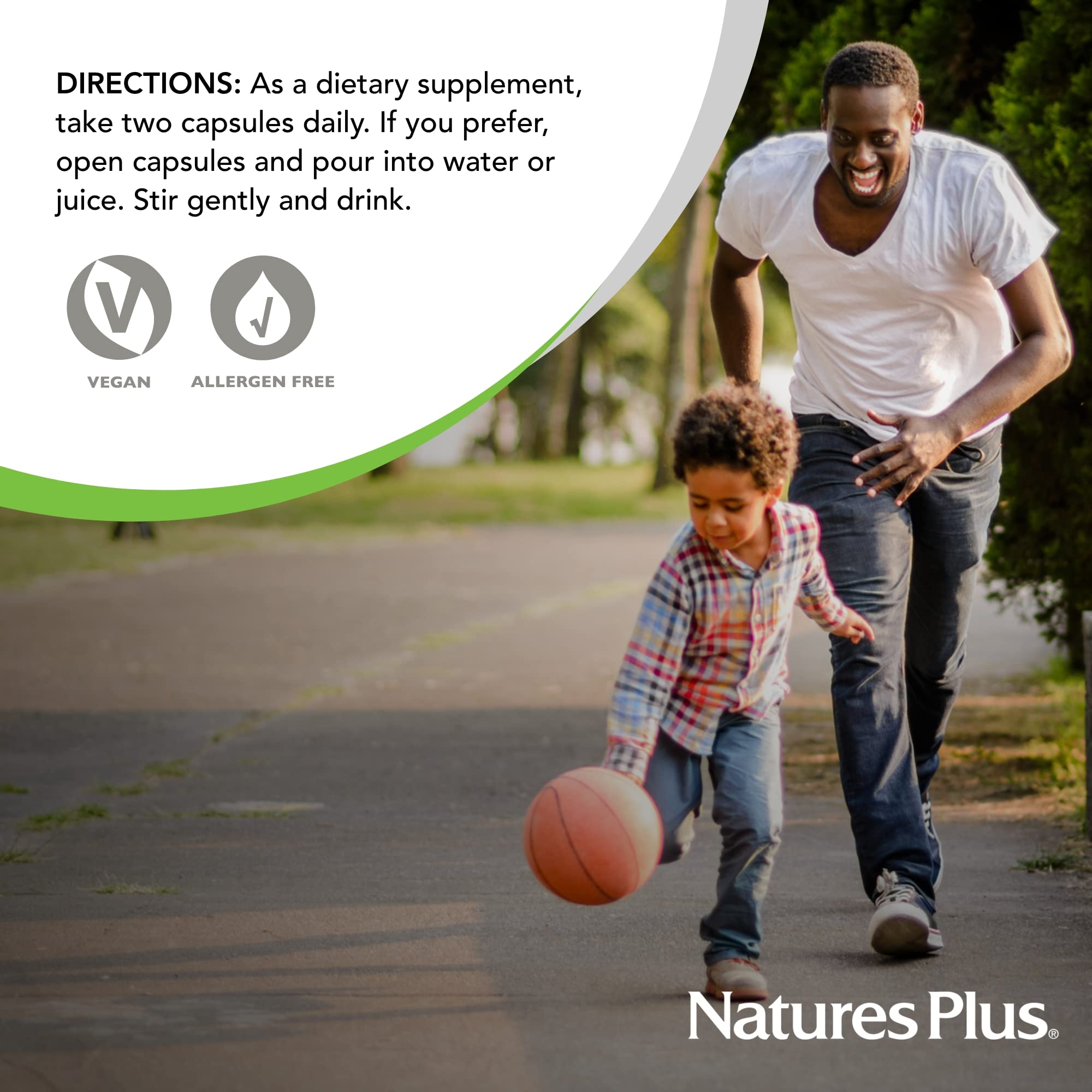 NaturesPlus Chlorophyll Tablets in hand