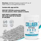 NaturesPlus Collagen Peptides Vanilla 364g mixed in a drink