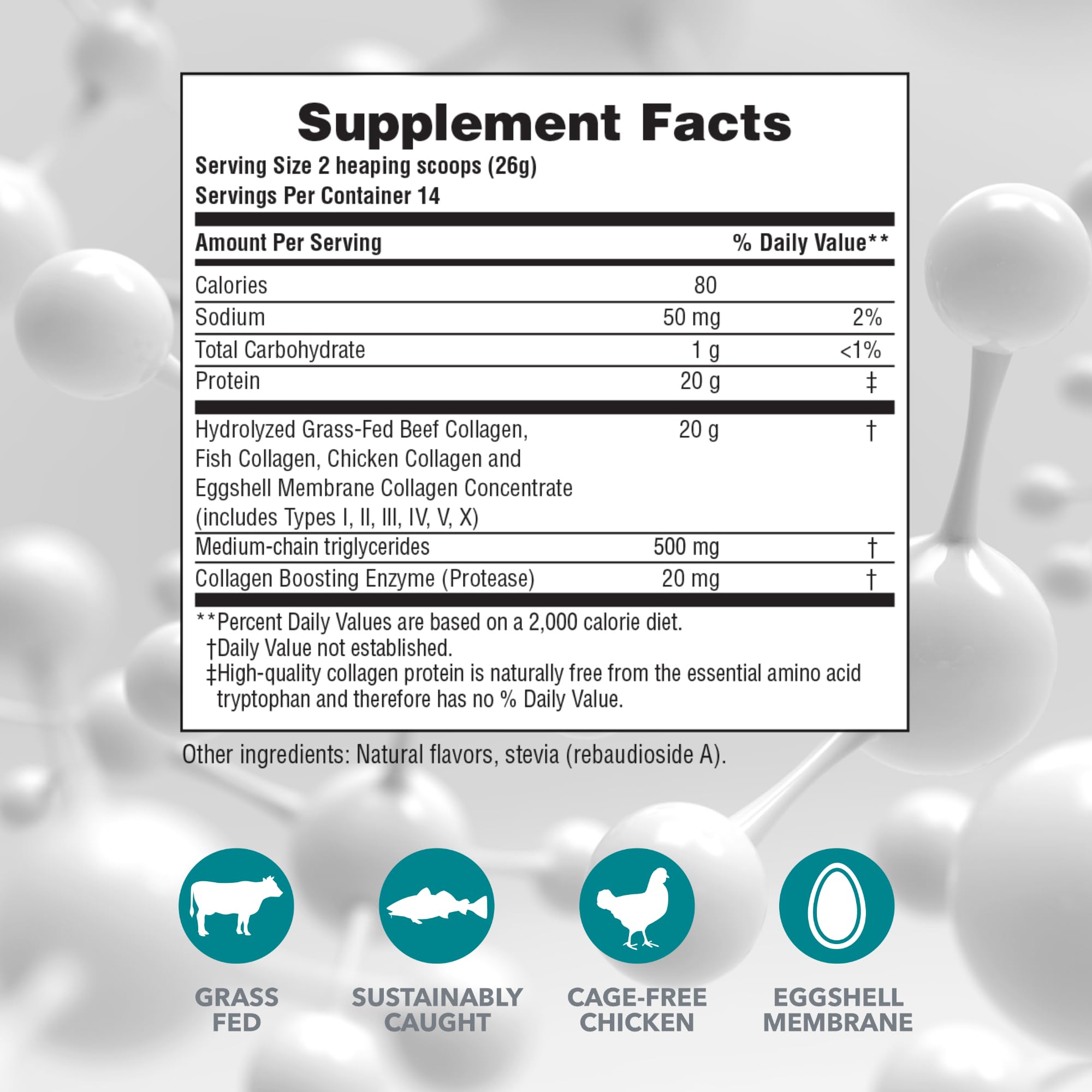 NaturesPlus Collagen Peptides Vanilla 364g packaging