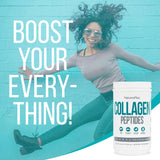 NaturesPlus Collagen Supplement 739g on a wooden table
