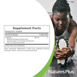 NaturesPlus Curcumin Supplement capsules on a table