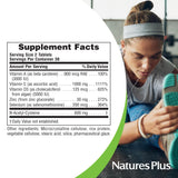 NaturesPlus daily wellness Support Capsules displayed with ingredients