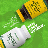 NaturesPlus Egg Yolk Lecithin Capsules side view showing label