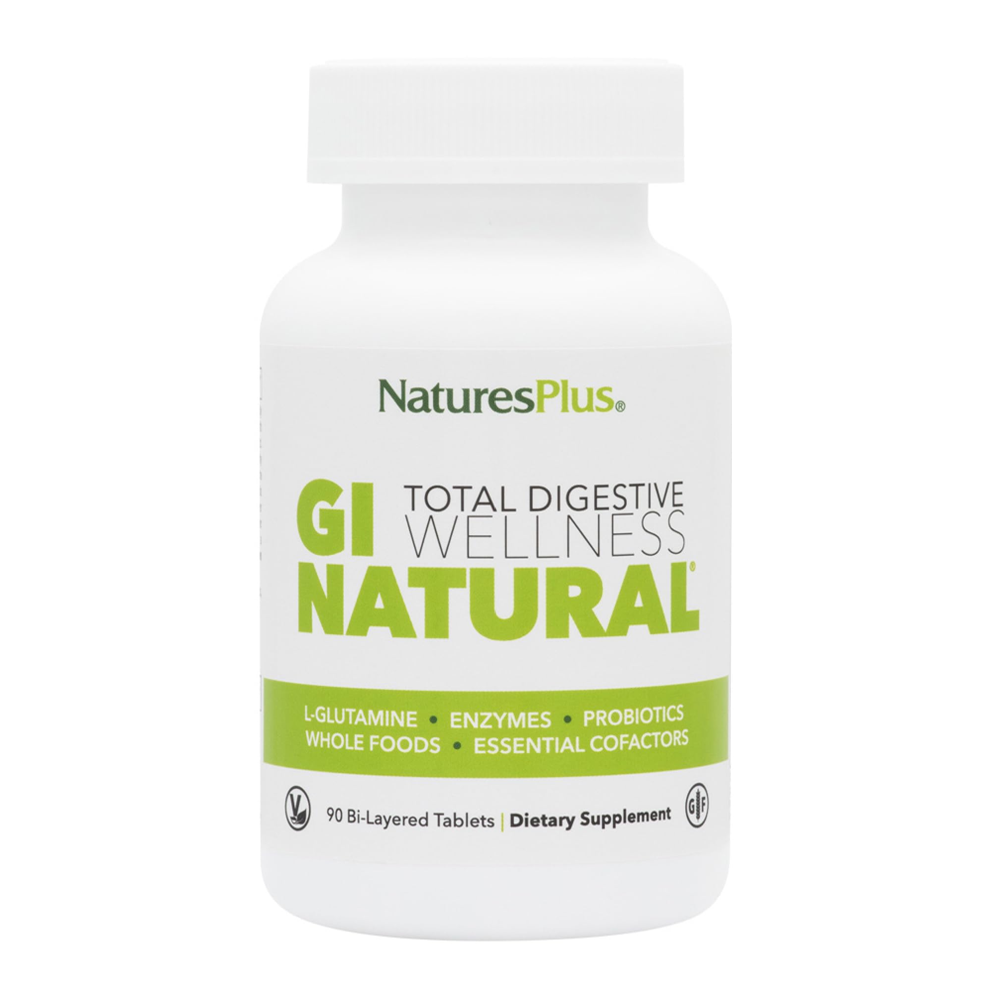 NaturesPlus GI Natural Multi-Enzyme Supplement 222g front view