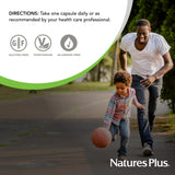 NaturesPlus Gugulipid Herbal Actives 750mg Capsules in a hand