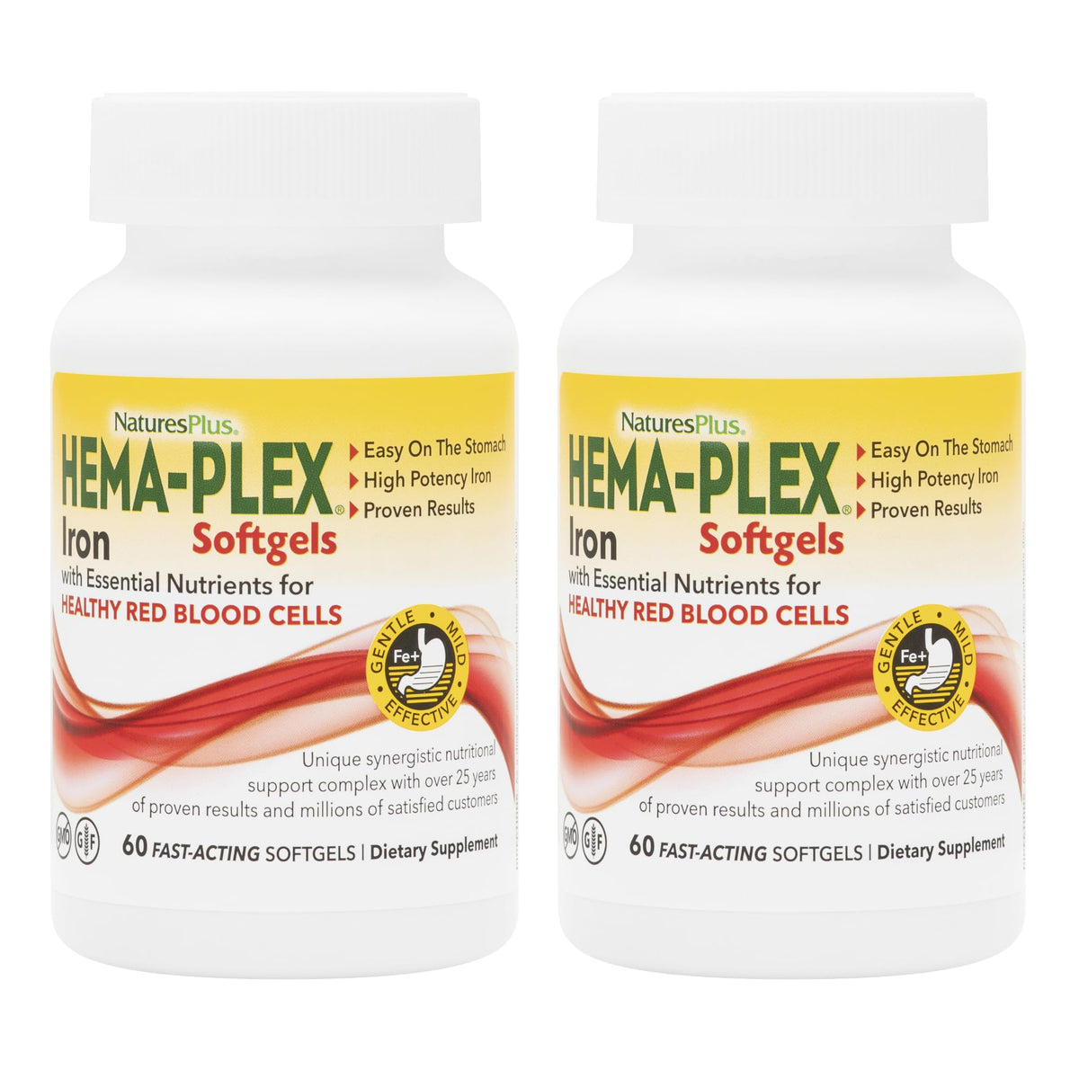 NaturesPlus Hema-Plex Iron 85mg softgels front view