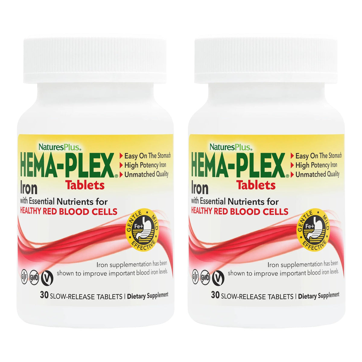 NaturesPlus Hema-Plex Iron 85mg supplement front view
