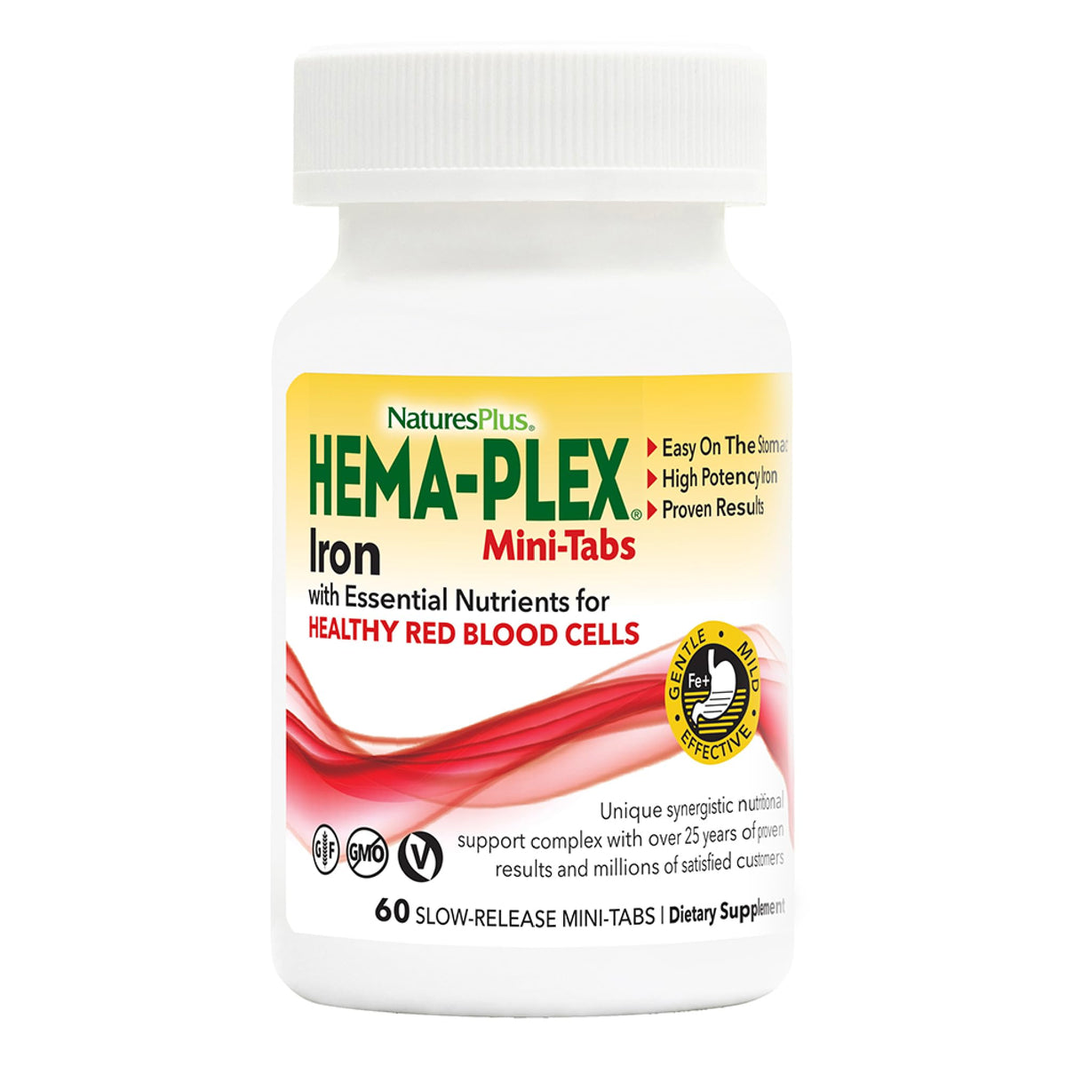 NaturesPlus Hema-Plex Iron 85mg supplement front view