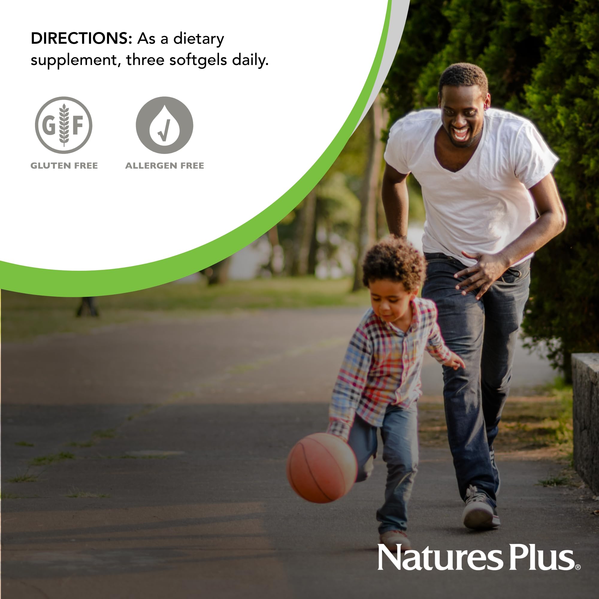 NaturesPlus Hema-Plex Iron softgels on a wooden surface