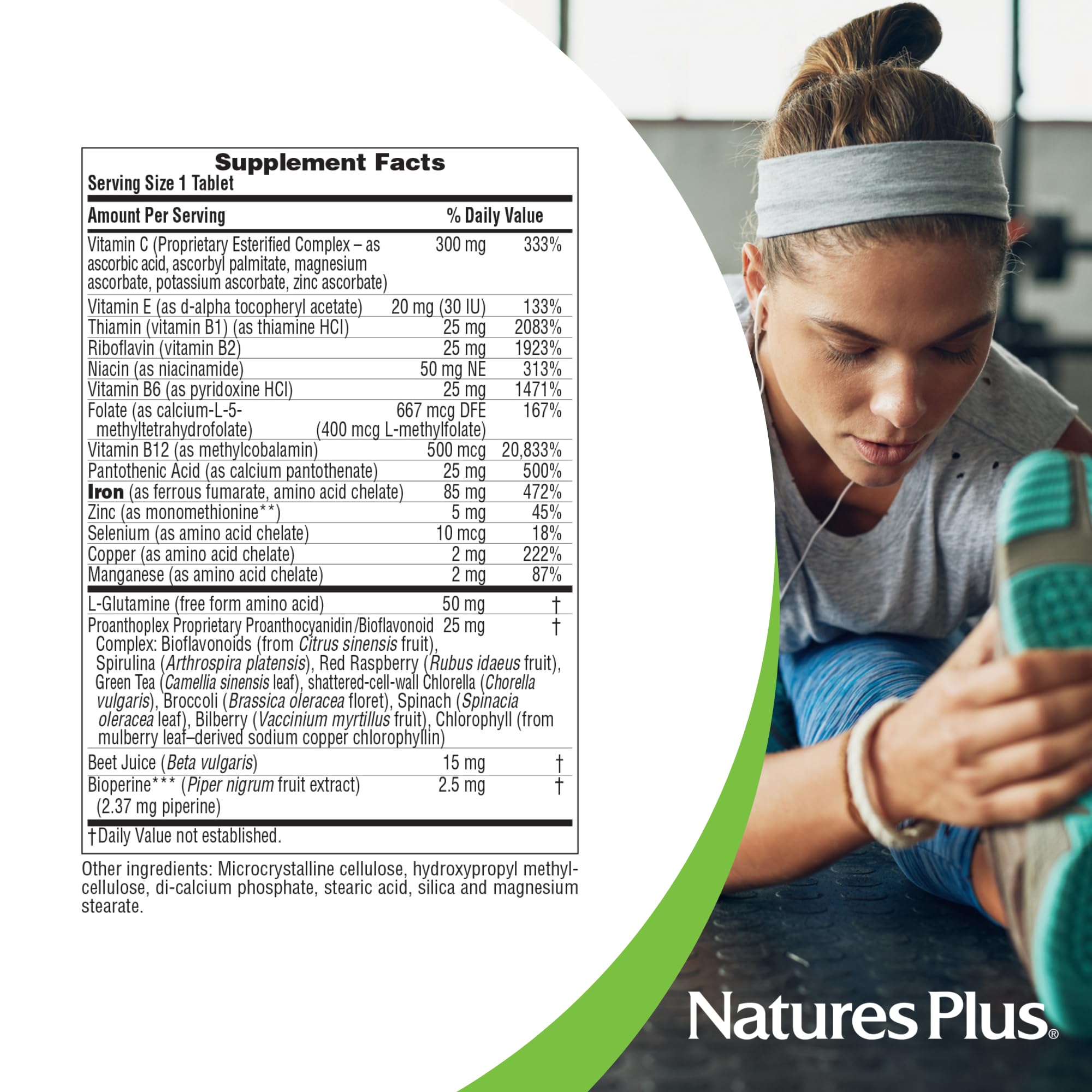 NaturesPlus Hema-Plex Iron supplement ingredients list