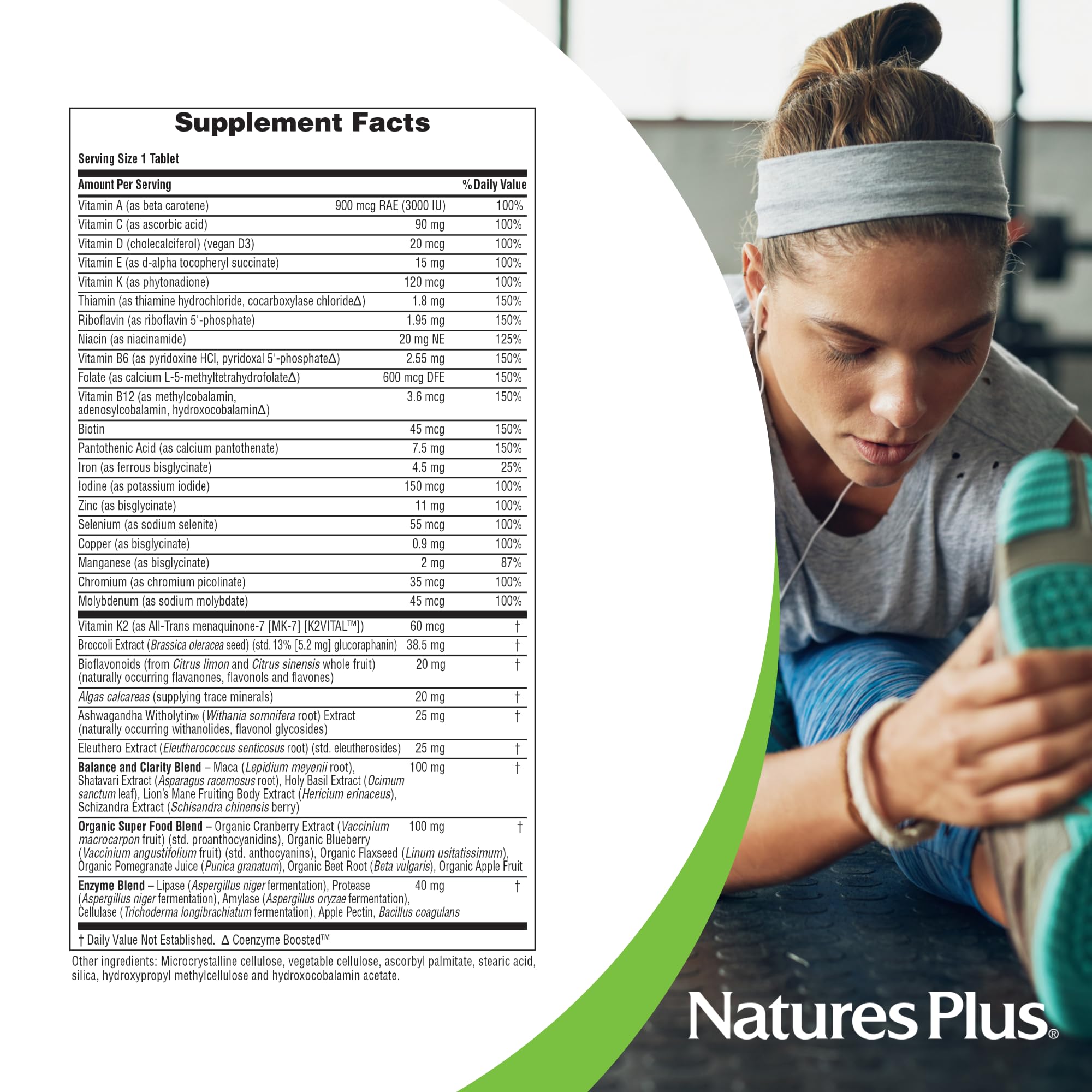 NaturesPlus Her Journey Women's Multivitamin 60 Tablets tablet close-up