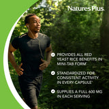 NaturesPlus Herbal Actives Red Yeast Rice 600mg tablet side view