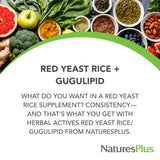 NaturesPlus Herbal Actives Red Yeast Rice & Gugulipid capsule bottle side view