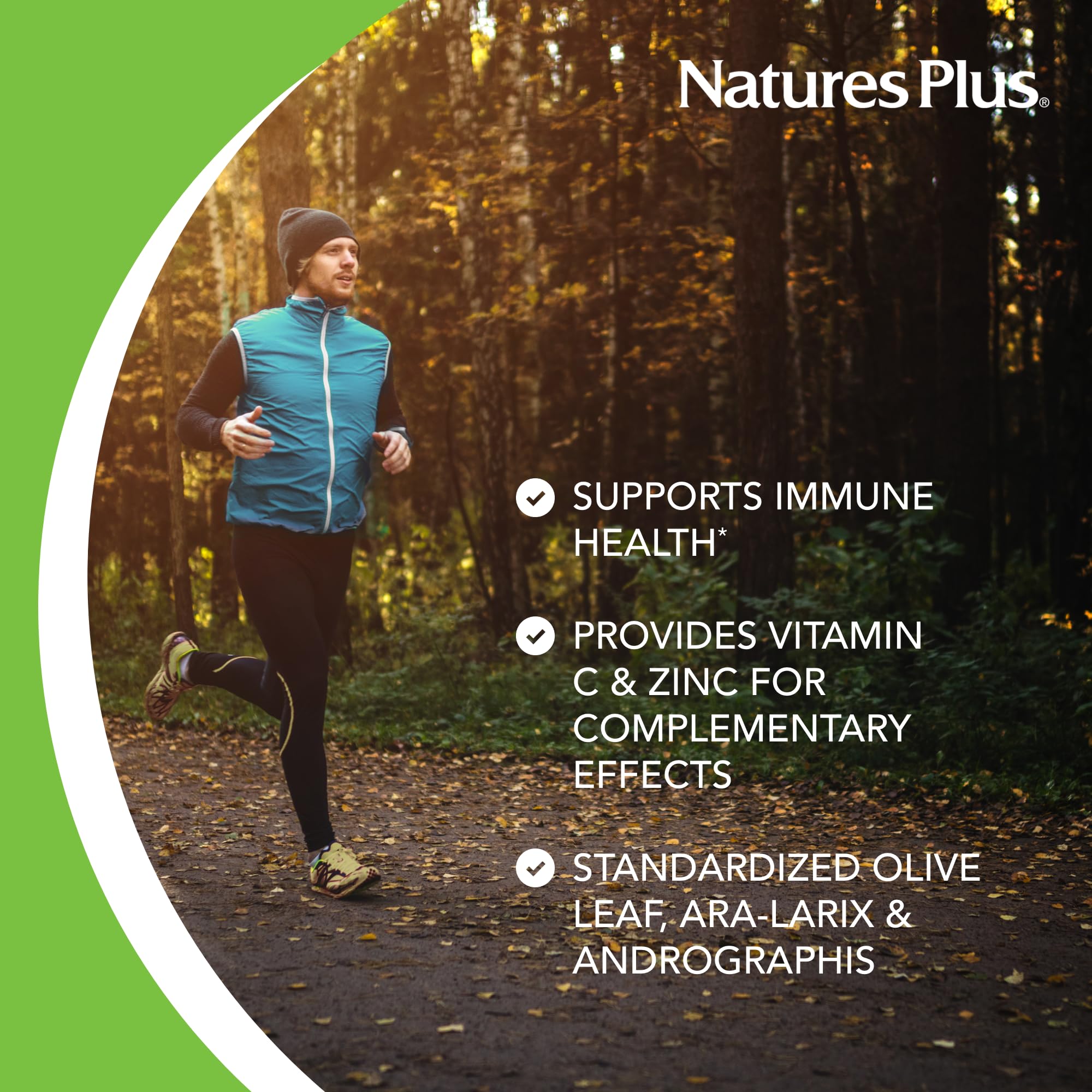 NaturesPlus Herbal Actives Tri-daily wellness 100g supplement tablet close-up