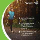 NaturesPlus Herbal Actives Tri-daily wellness 100g supplement tablet close-up