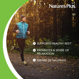 NaturesPlus Herbal Actives Valerian 600mg tablet side view
