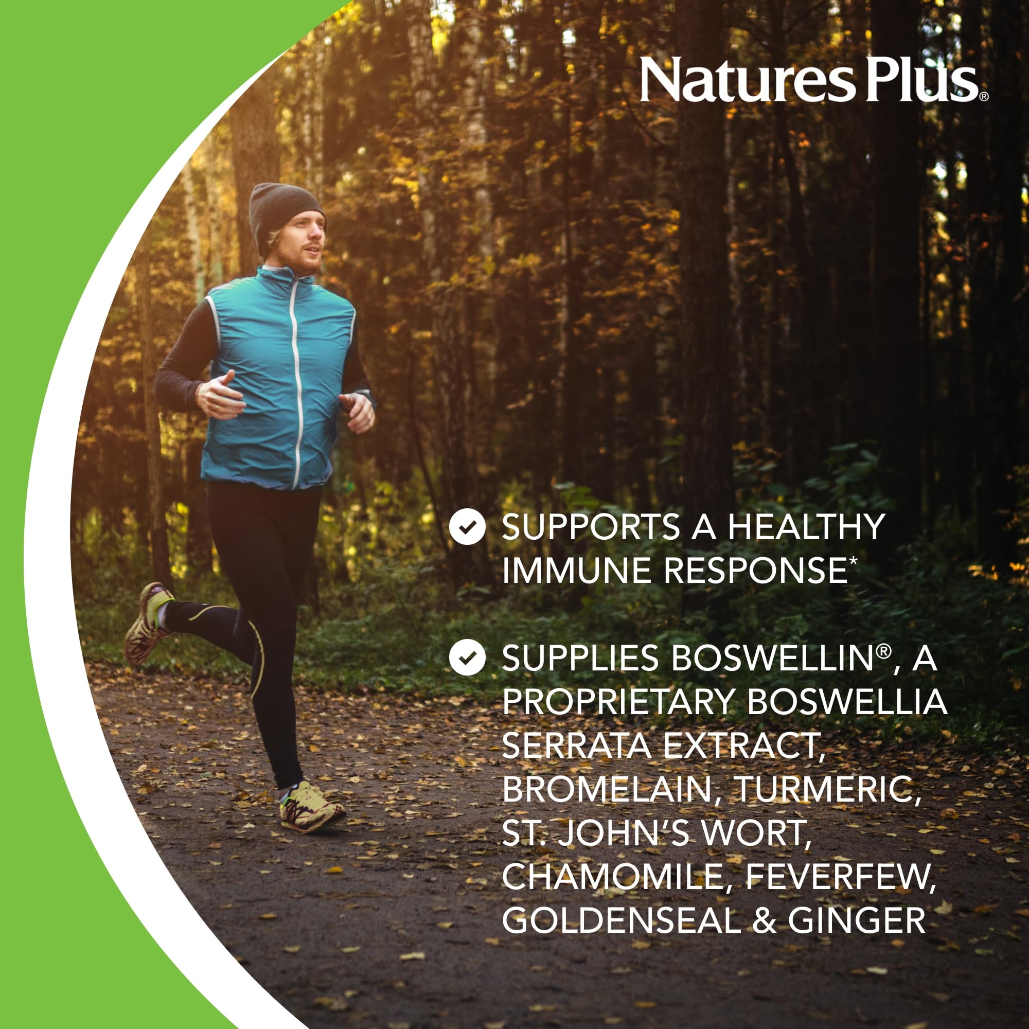 NaturesPlus InflamActin Turmeric Supplement bottle with label