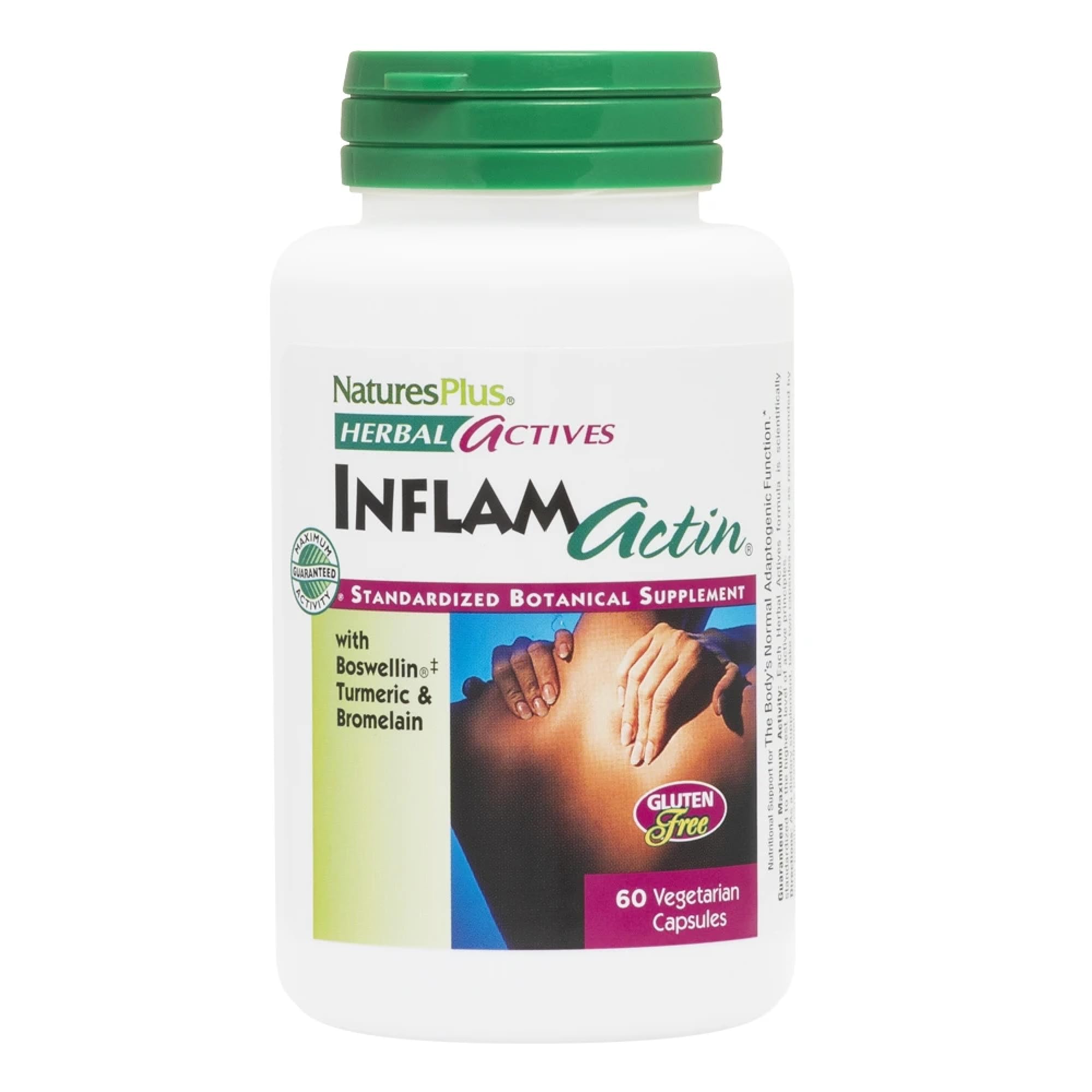 NaturesPlus InflamActin Turmeric Supplement front view