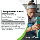 NaturesPlus Iron Supplement 68g capsule close-up