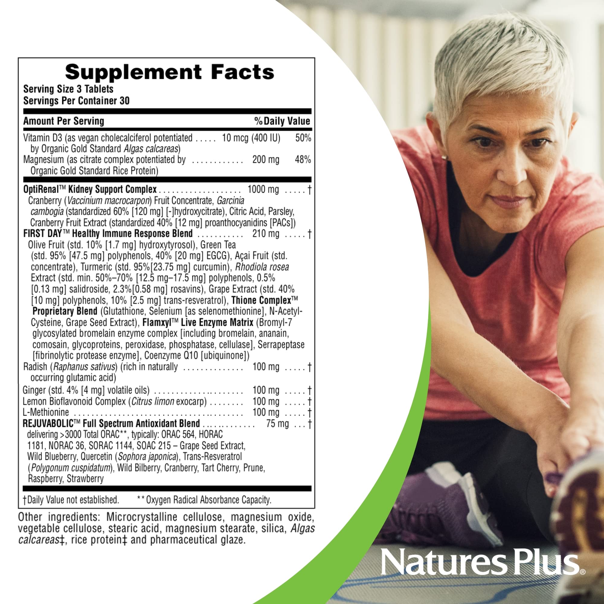 NaturesPlus Kidney Support Complex 168g packaging