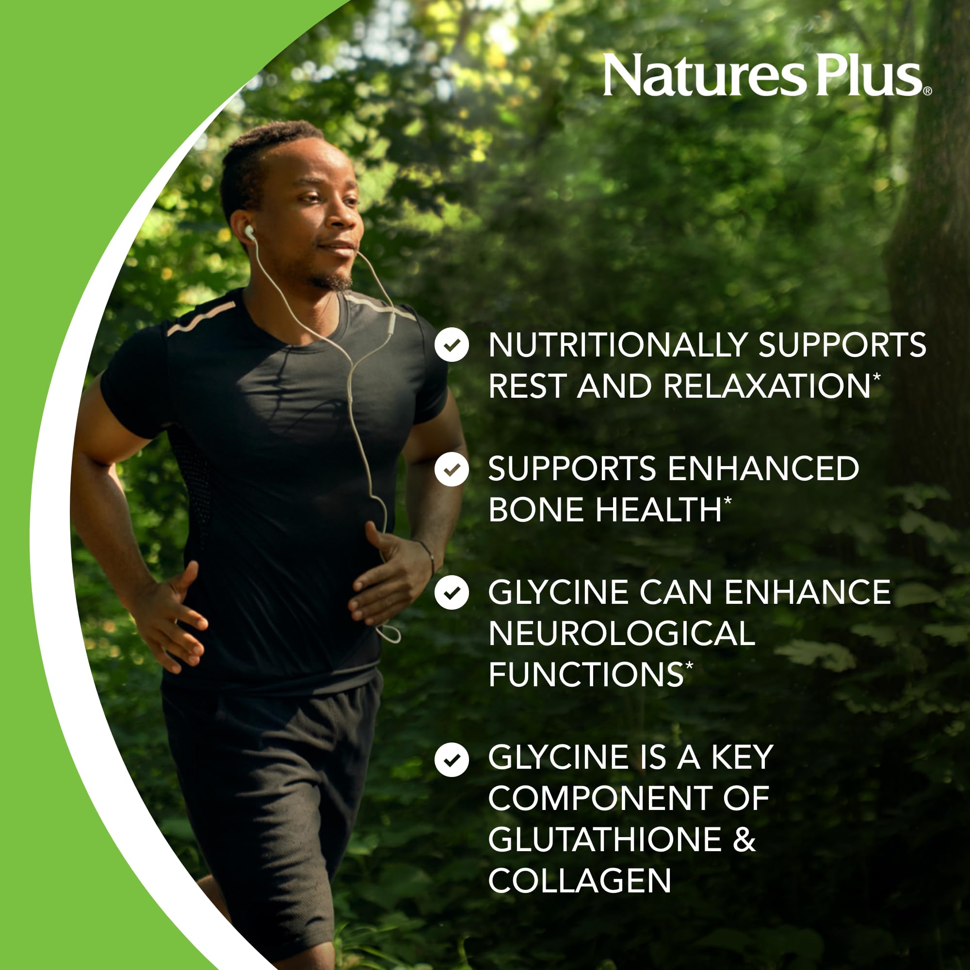 NaturesPlus Magnesium Bisglycinate Chelate 118g capsule close-up