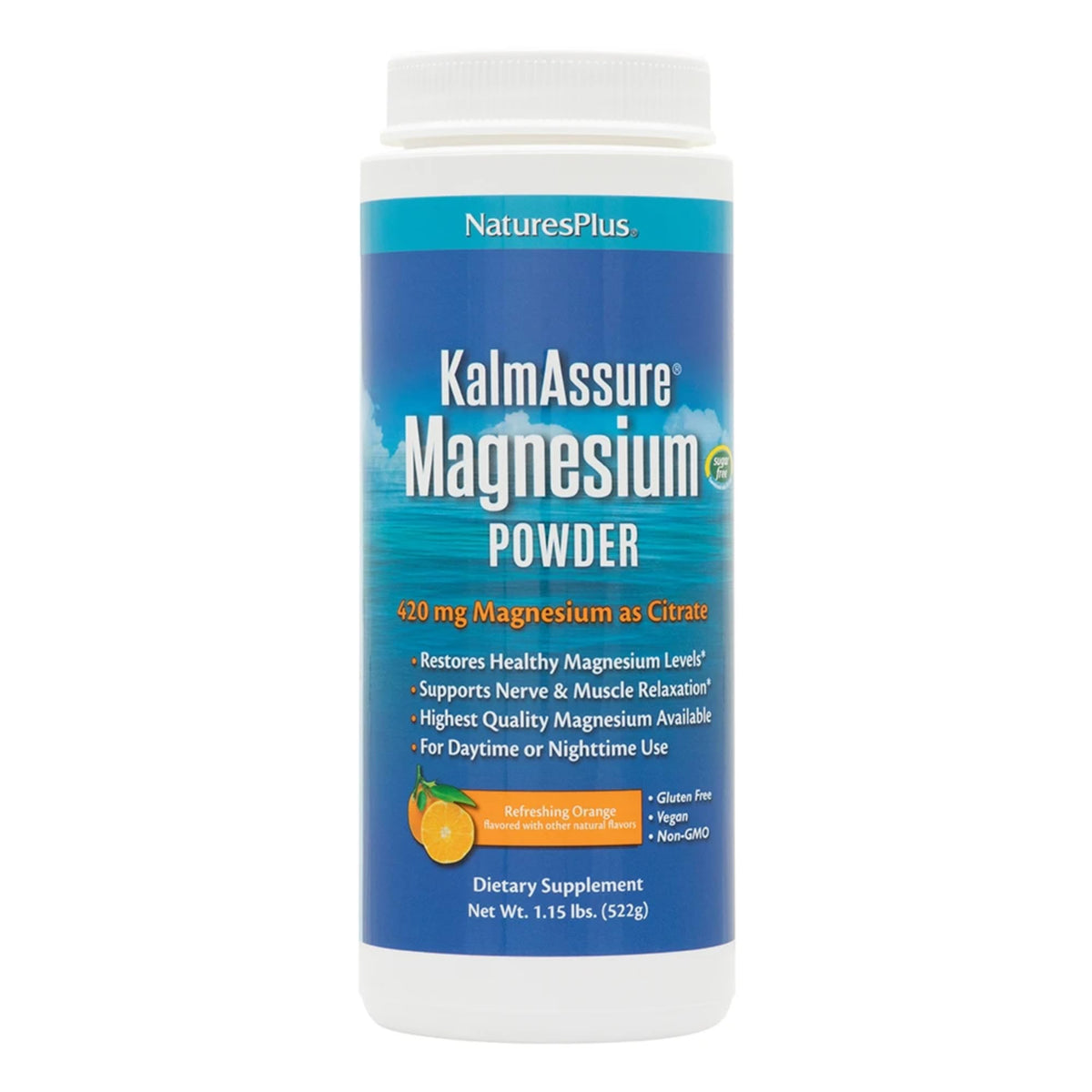 NaturesPlus Magnesium Drink Mix 300g front view with packaging