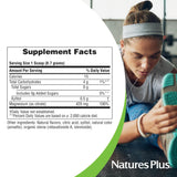 NaturesPlus Magnesium Drink Mix 300g in a glass with water