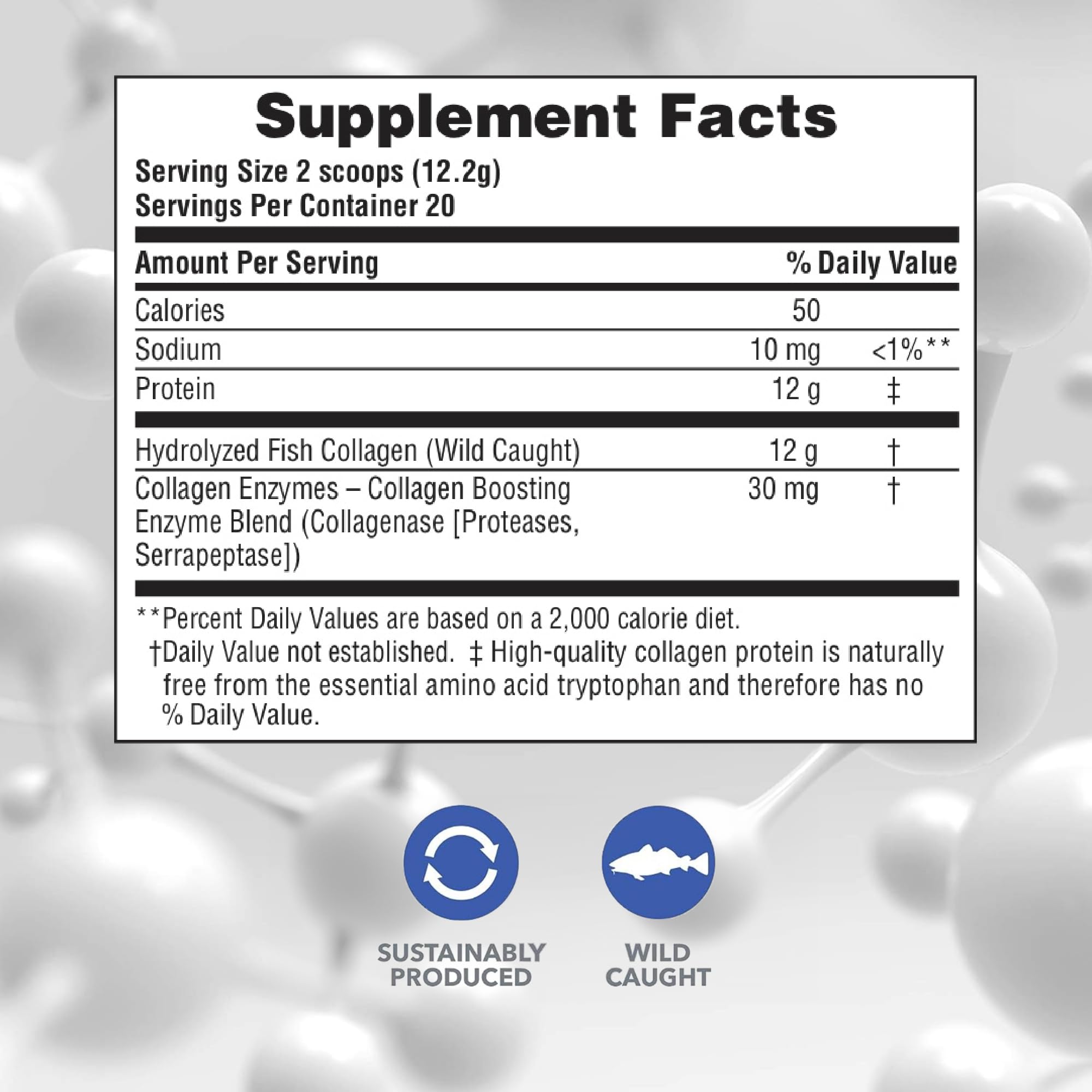 NaturesPlus Marine Collagen Peptides 308g packaging