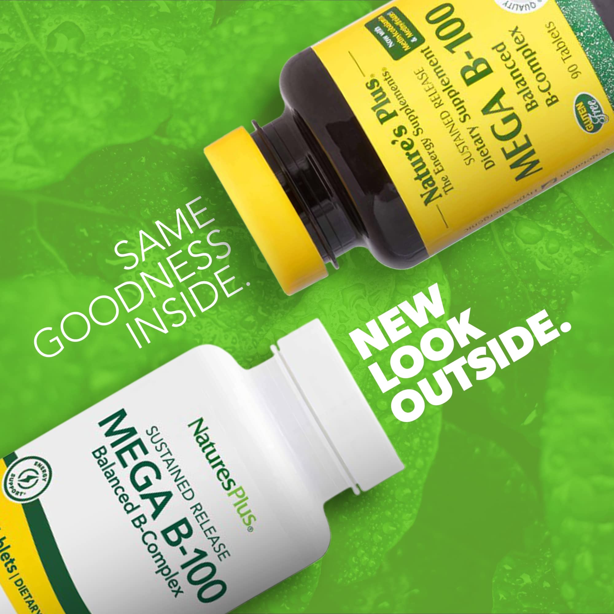 NaturesPlus Mega B-100 B Complex 150g side view