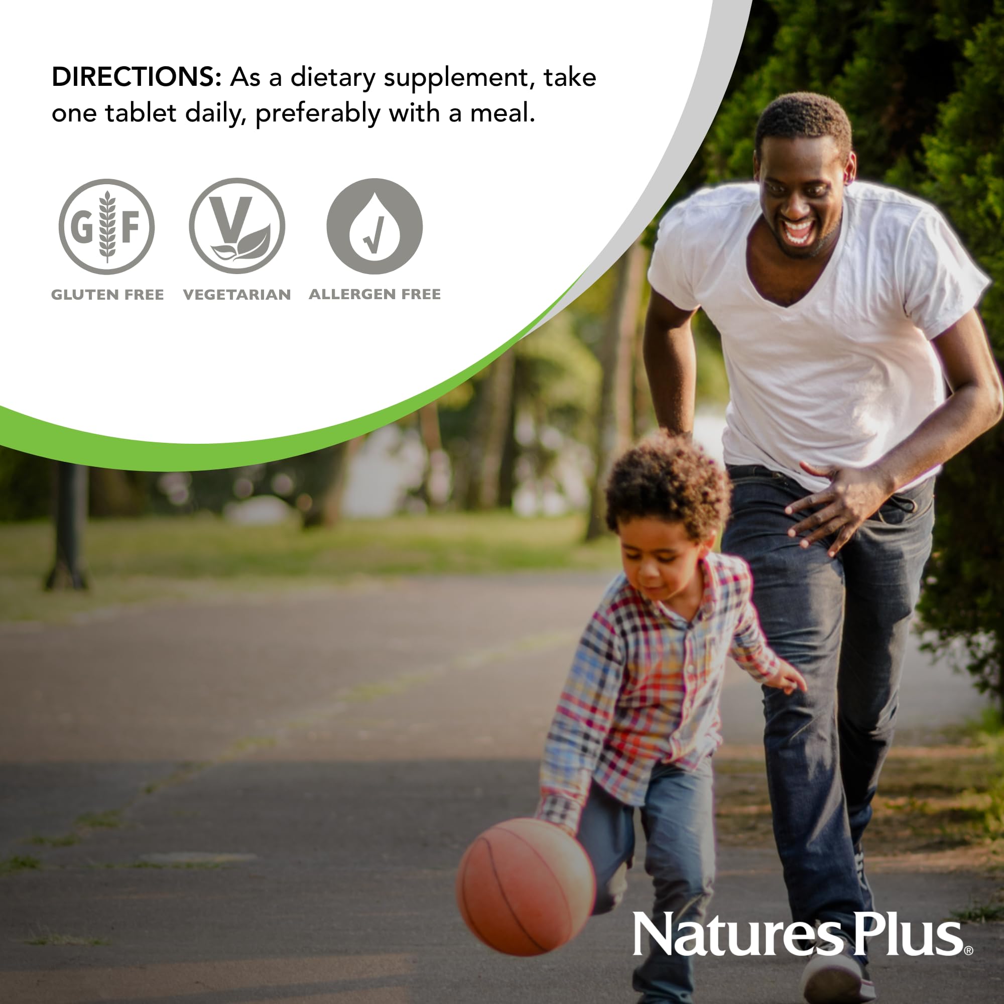 NaturesPlus Mega B-150 B-Complex supplement in lifestyle setting