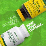NaturesPlus Mega Zinc 100mg tablet back view