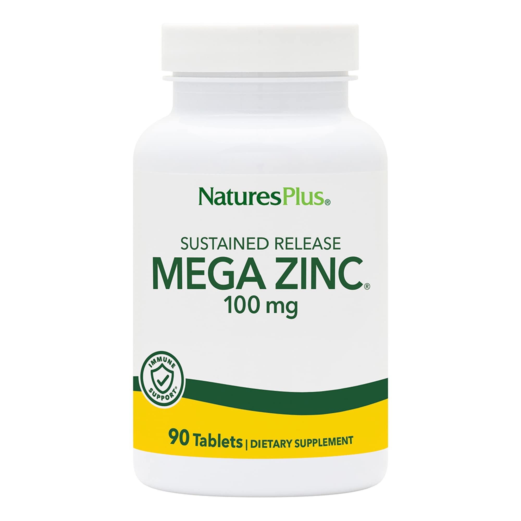 NaturesPlus Mega Zinc 100mg tablet front view