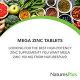 NaturesPlus Mega Zinc 100mg tablet side view