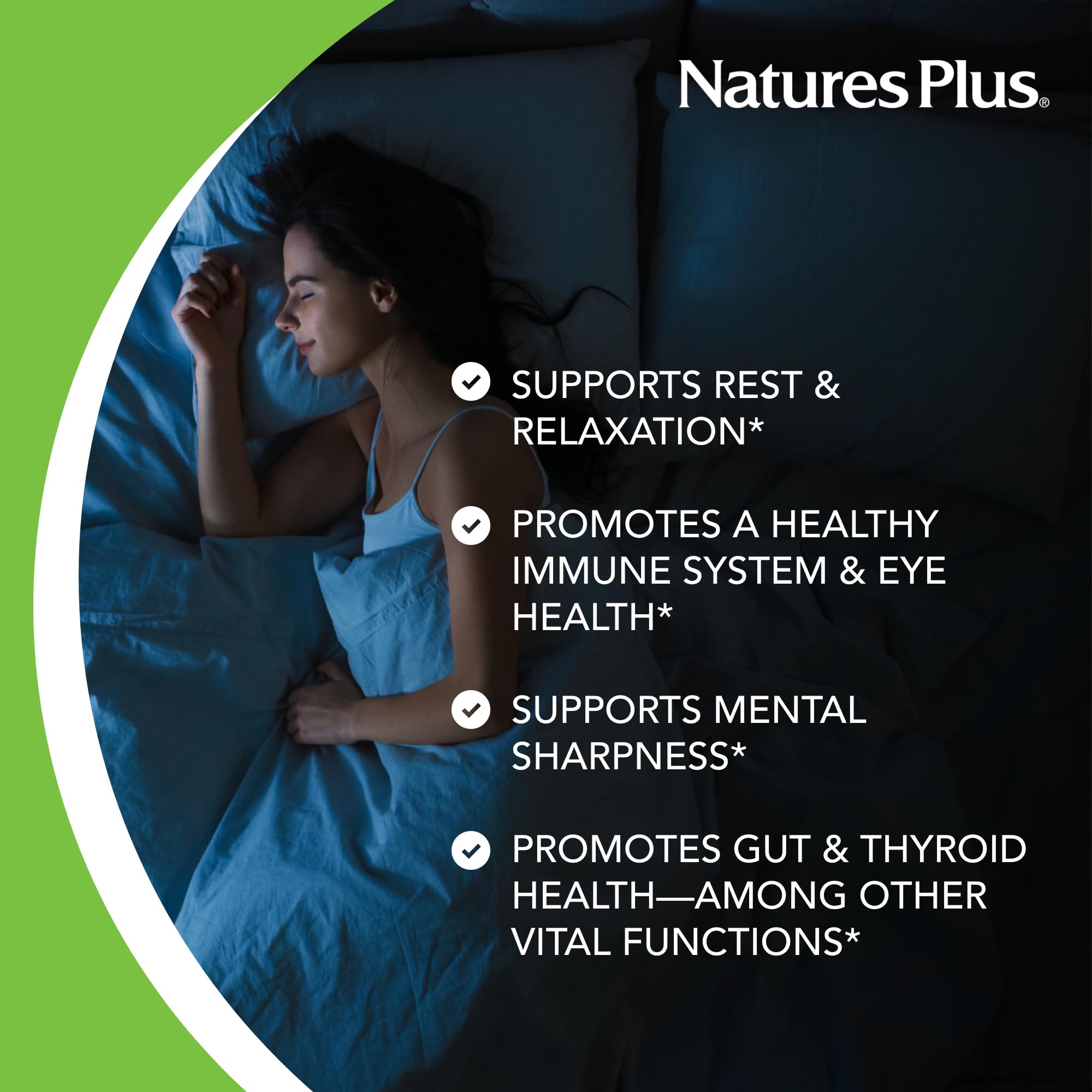 NaturesPlus Melatonin 20 mg tablets close-up of tablets