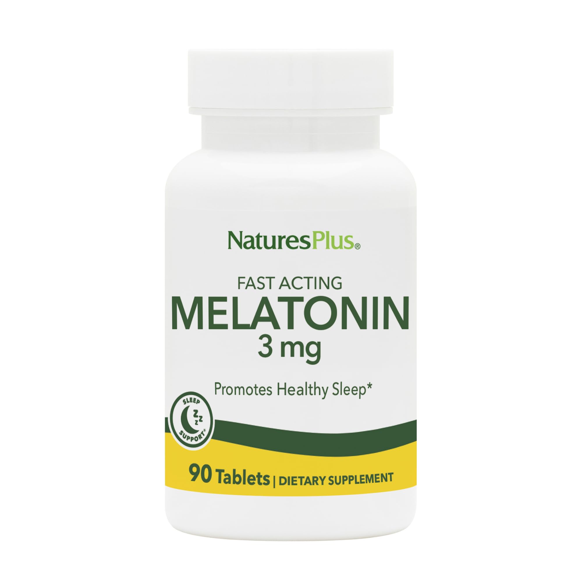NaturesPlus Melatonin 3 mg Fast-Acting Tablets front view
