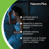 NaturesPlus Melatonin 5 mg bottle side view