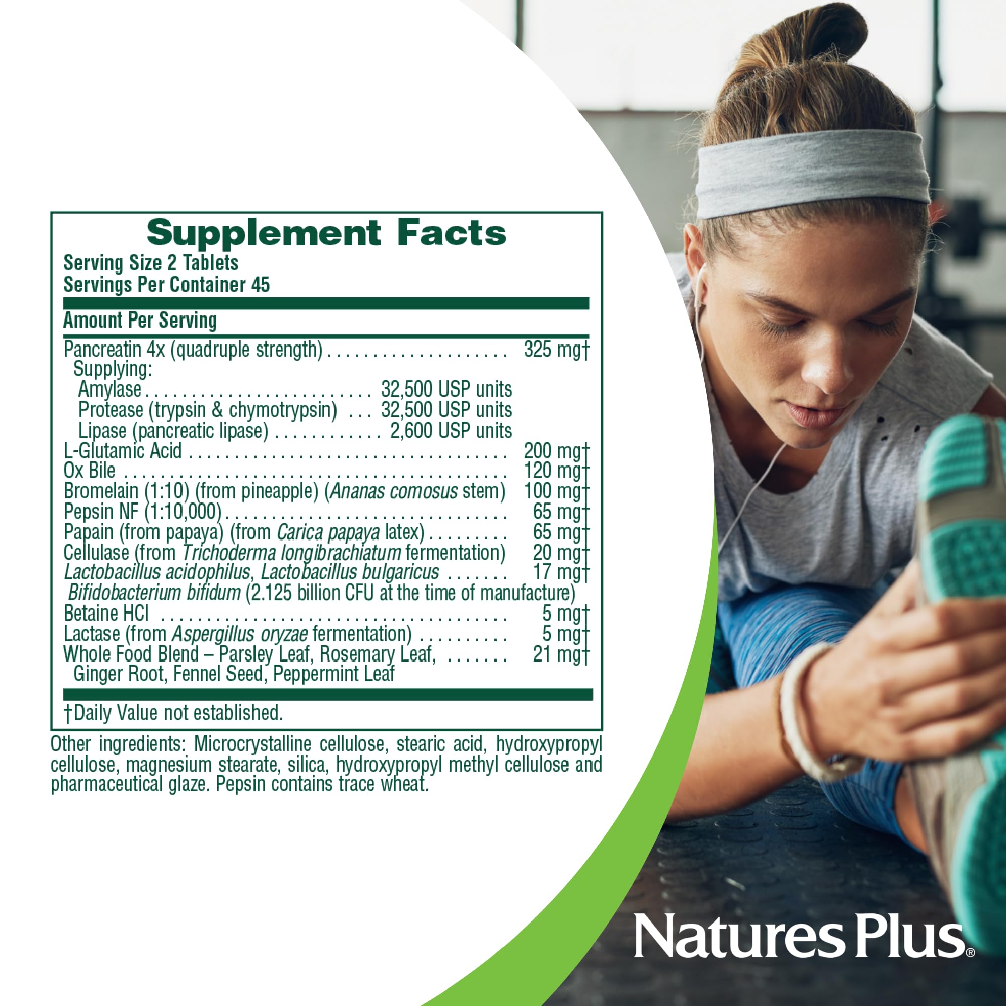 NaturesPlus Multi-Enzymes Supplement 240g ingredients list