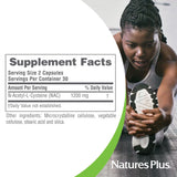 NaturesPlus N-Acetyl-Cysteine (NAC) 80g capsules close-up