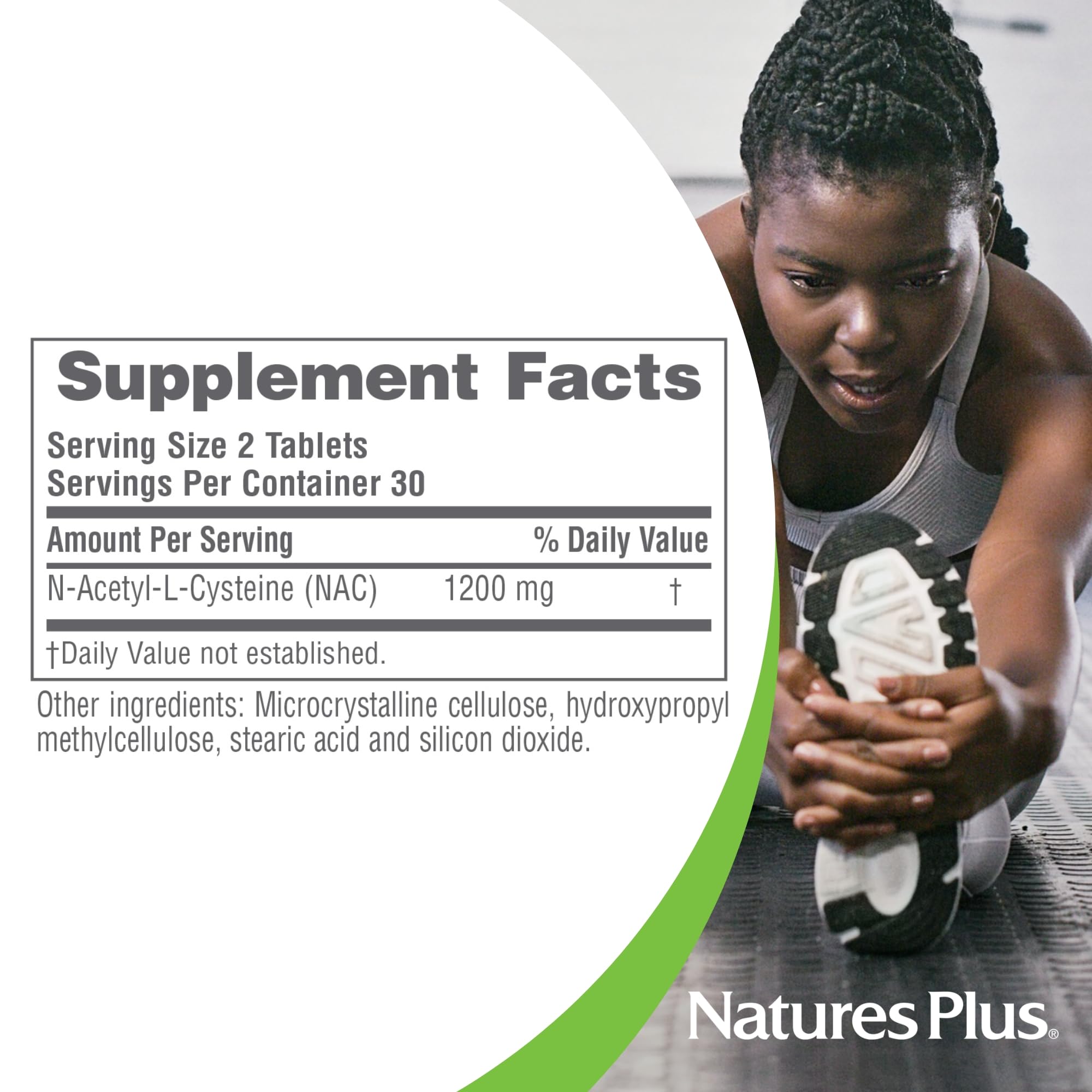 NaturesPlus NAC N-Acetyl-L-Cysteine 100g supplement ingredients list
