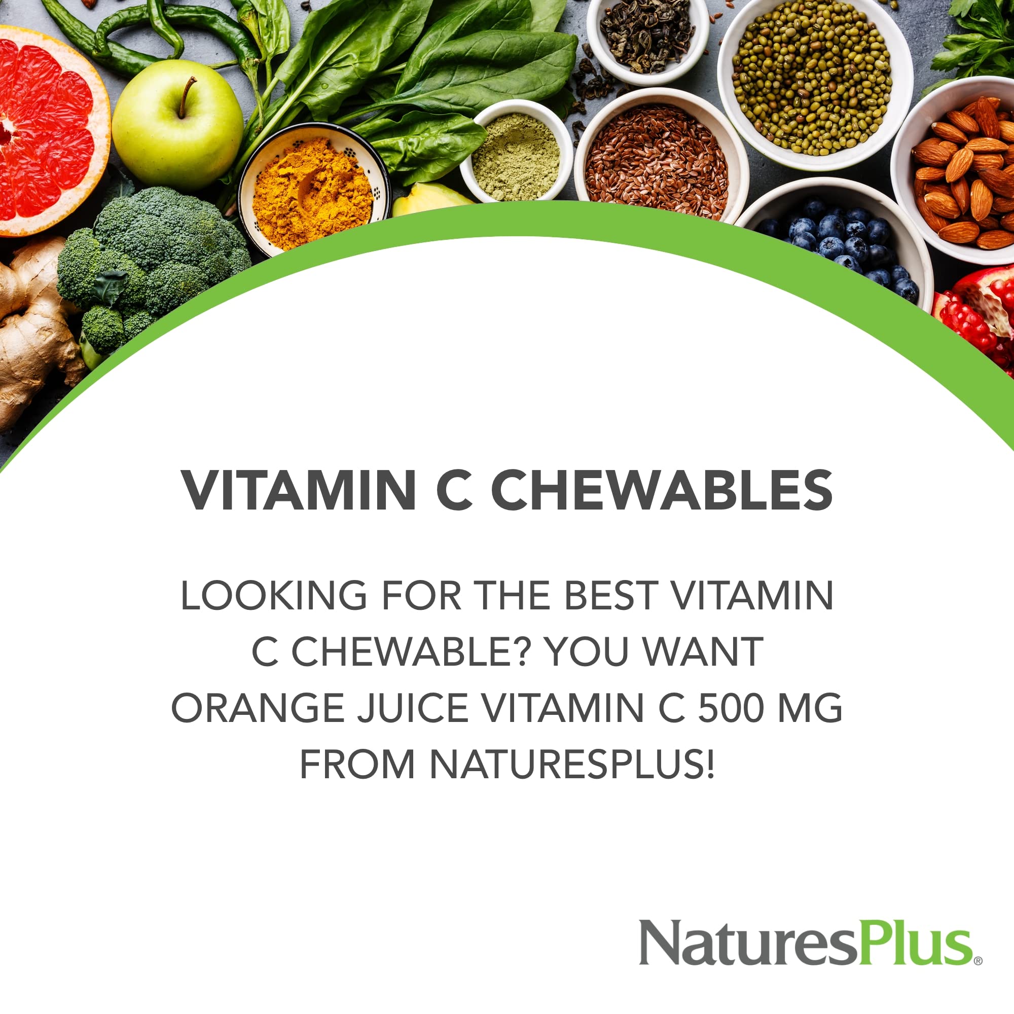 NaturesPlus Orange Juice Vitamin C Chewable Tablets packaging