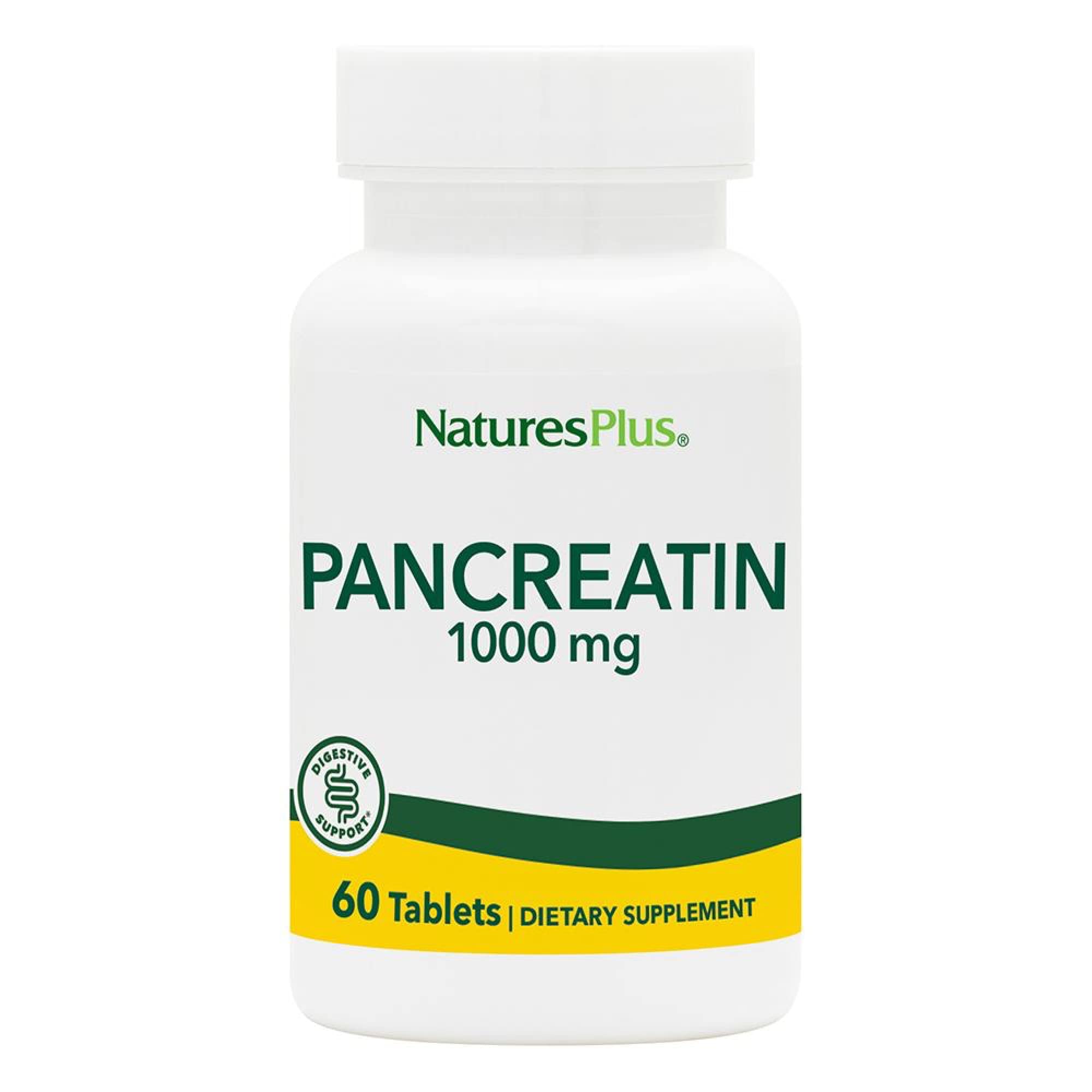 NaturesPlus Pancreatin Multi-Enzyme Supplement front view
