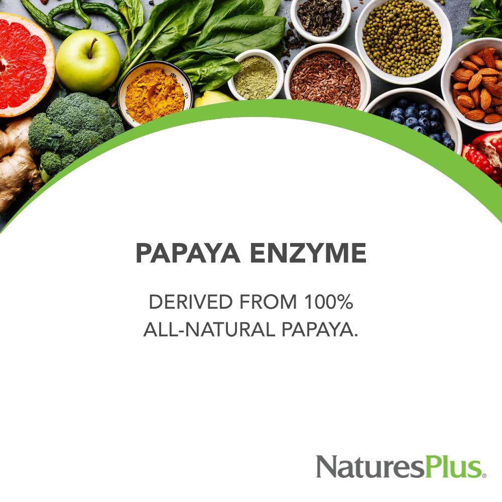 NaturesPlus Papaya Enzyme Chewables 100g side view